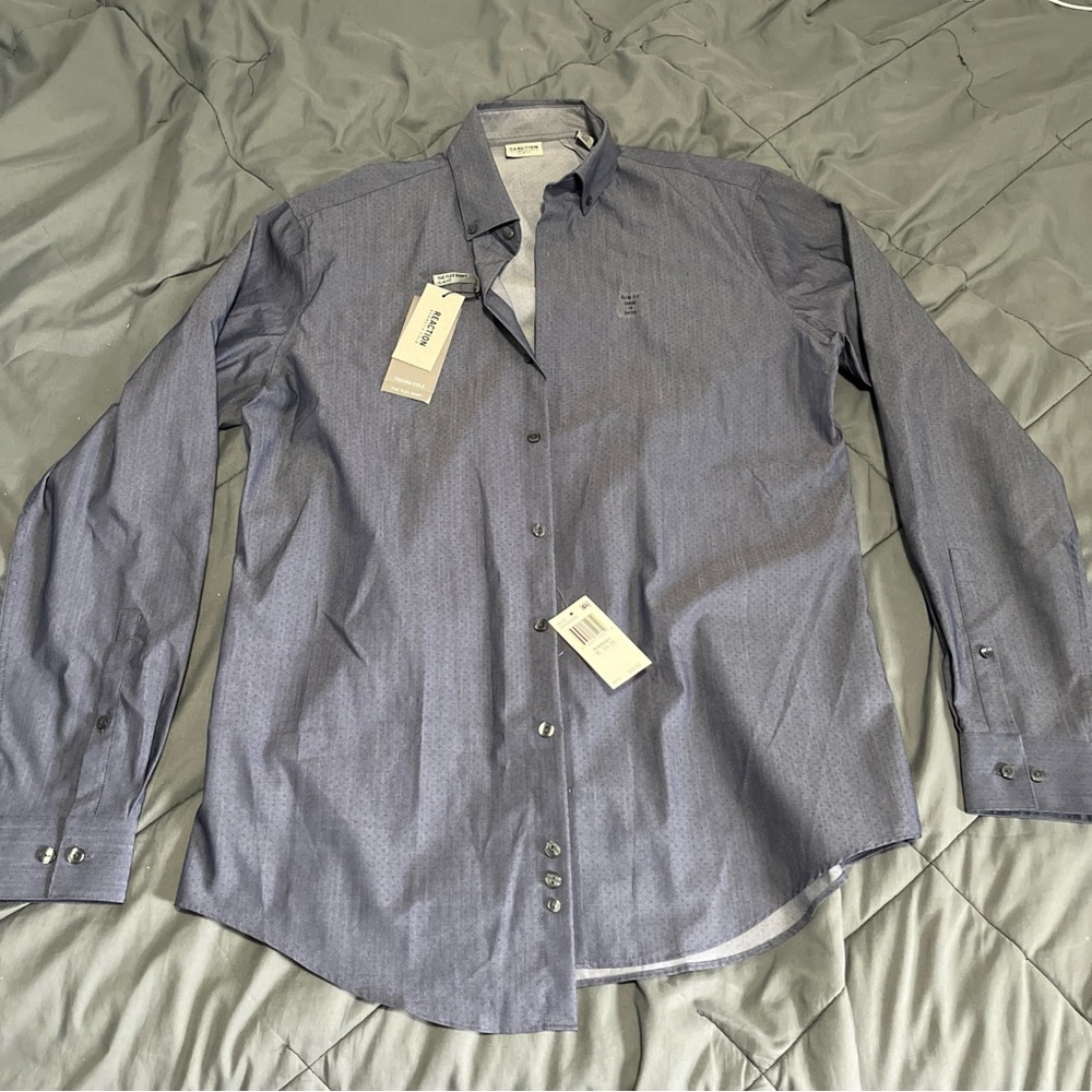 Zara Men's Casual Blue Button Down Shirt